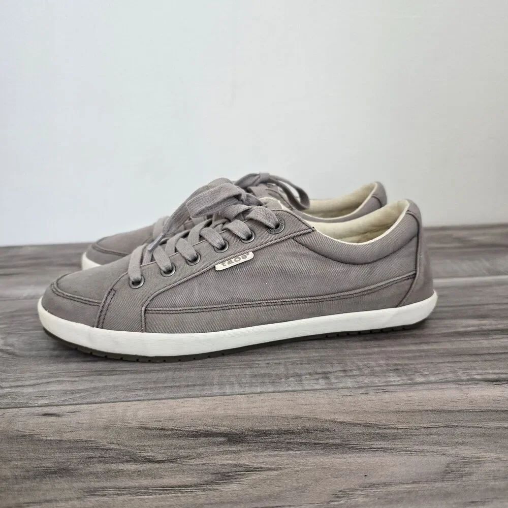 Taos Moc Star 2 Women's Sneakers Taupe Canvas Low Top Lace Up 9 Comfort Shoes